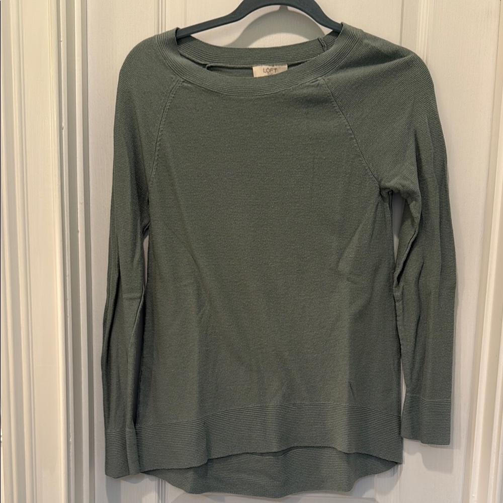 LOFT Sage Green Knit Top